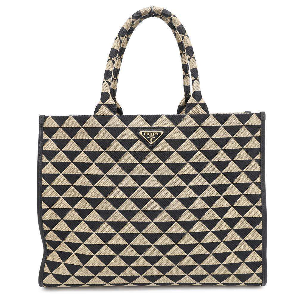 Prada Tote Bag Symbol Canvas Black - Picture 1 of 12